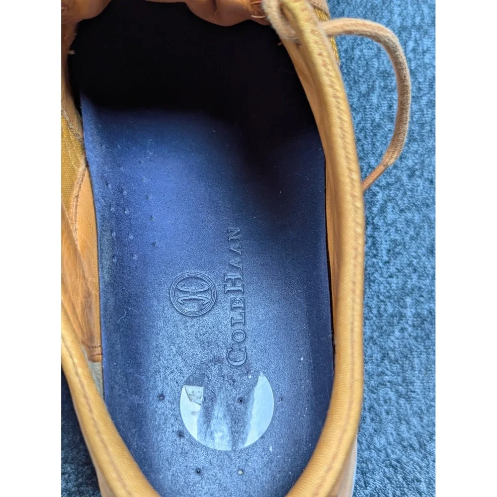 Cole Haan Nike Air Women's 7B Orange Blue Leather Mesh Sneakers Athletic Shoes